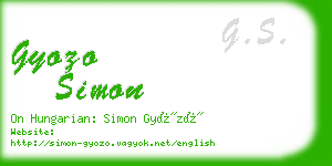 gyozo simon business card